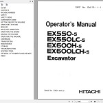 Hitachi EX550-5 To EX600LCH-5 Operator's Manual EM17G-1-1