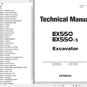 Hitachi EX550 EX550-3 Technical Manual T116E-00