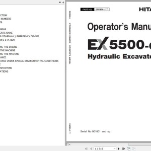 Hitachi EX5500-6 Operator's Manual