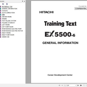 Hitachi EX5500-6 Training Text General Information TTLA-0807-EX