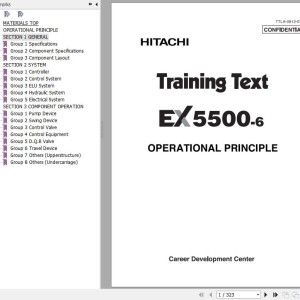 Hitachi EX5500-6 Training Text Operational Principle TTLA-0812-EX