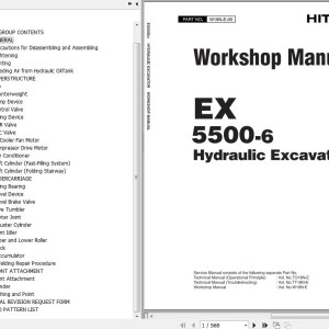 Hitachi EX5500-6 Workshop Manual W18N-E-00
