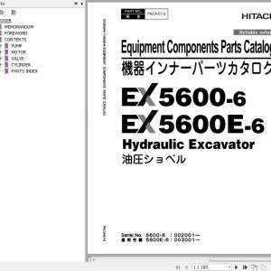 Hitachi EX5600-6 EX5600E-6 Parts Catalog