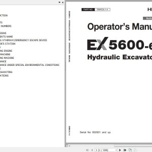 Hitachi EX5600-6 Operator’s Manual