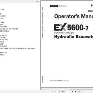 Hitachi EX5600-7 FCO Cummins Operator's Manual