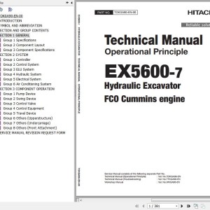 Hitachi EX5600-7 FCO Cummins Technical Manual Operational Principle TOKGA90-EN-00