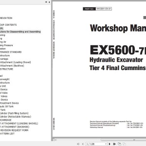 Hitachi EX5600-7B T4F Cummins Workshop Manual WKGB91-EN-01
