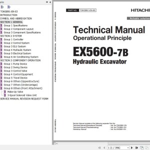 Hitachi EX5600-7B Technical Manual Operational Principle