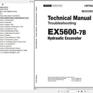Hitachi EX5600-7B Technical Manual Troubleshooting TTKGB91-EN-02