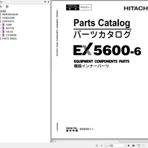 Hitachi EX5600 EX5600E-6 Parts Catalog