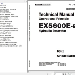 Hitachi EX5600E-6 60HZ Technical Manual Operational Principle TOKCB91-EN-00
