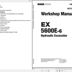 Hitachi EX5600E-6 Workshop Manual WKCB-EN-00
