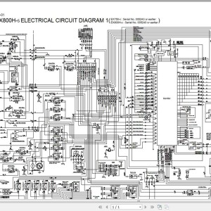 Hitachi EX750-5 EX800H-5 Electrical Circuit Diagram TT162E-01