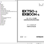 Hitachi EX750-5 EX800H-5 Parts Catalog