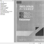 Hitachi EX750-5 EX800H-5 Parts Catalog