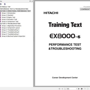 Hitachi EX8000-6 Training Text Performance Test & Troubleshooting TTLA-0809-EX