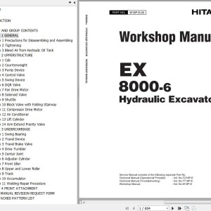 Hitachi EX8000-6 Workshop Manual W18P-E-00