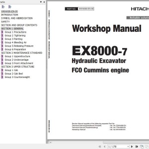 Hitachi EX8000-7 FCO Cummins Workshop Manual WKHA90-EN-00