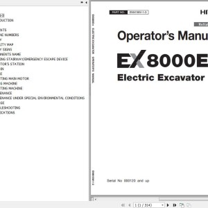 Hitachi EX8000E-6 Operator’s Manual