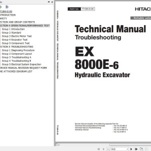 Hitachi EX8000E-6 Technical Manual Troubleshooting TT18W-E-00