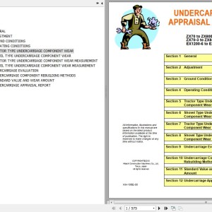 Hitachi ZX-1 To EX-6 Undercarriage Appraisal Manual KH-106E-00