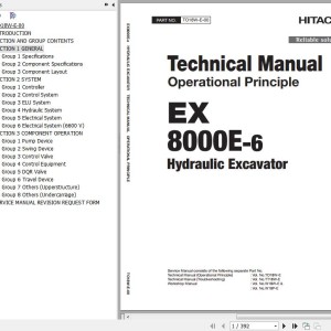 Hitachi EX8000E-6 Technical Manual Operational Principle TO18W-E-00