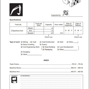 Hitachi EX5600-7P Cummins FCO Ultra Sonic (UT) Inspection Check Sheets