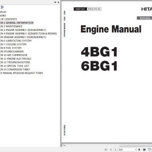 Hitachi Isuzu 4BG1 & 6BG1 Engine Manual ENDA-EN-00