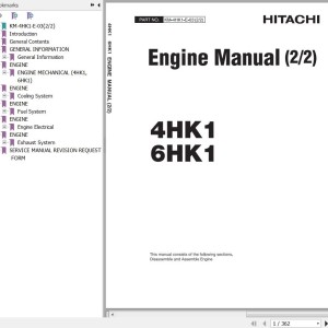 Hitachi Isuzu 4HK1 & 6HK1 Engine Manual KM-4HK1-E-03(2-2)