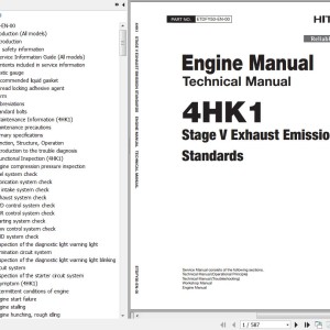 Hitachi Isuzu 4HK1 Stage V Exhaust Emission Standards Technical Manual ETDFY50-EN-00