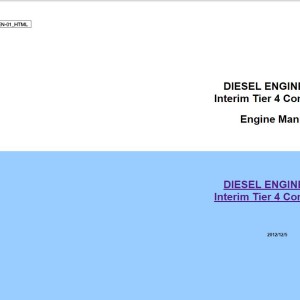 Hitachi Isuzu 4JJ1 Interim Tier 4 Compatible Engine Manual HTML