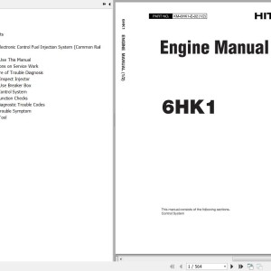 Hitachi Isuzu 6HK1 Engine Manual KM-6HK1-E-02 (1-2)