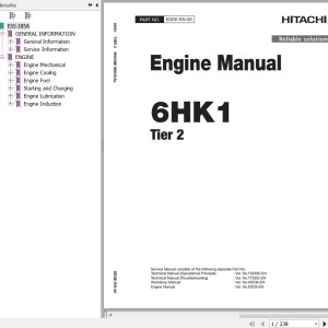 Hitachi Isuzu 6HK1 Tier 2 Engine Manual EDDE-EN-00