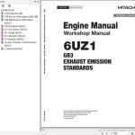 Hitachi Isuzu 6UZ1-XKSA-01 GB3 Exhaust Emission Standards Workshop Manual EWJAE-EN-00