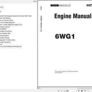 Hitachi Isuzu 6WG1 Engine Manual KM-6WG1-E-01