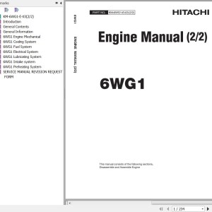 Hitachi Isuzu 6WG1 Engine Manual KM-6WG1-E-03(2_2)