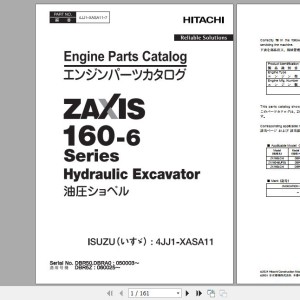 Hitachi Isuzu Engine 4JJ1-XASA11 Parts Catalog 4JJ1-XASA11-7