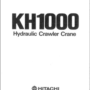 Hitachi KH1000 Operation Service Parts Manual