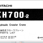 Hitachi KH700-2 Diagrams and Operation Parts Manual