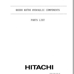 Hitachi KH700 Diagrams and Service Operation Parts Manual