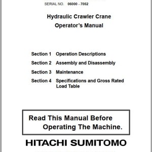 Hitachi 6000SLX Operator's Manual 2ZC-E-CO-EN-001