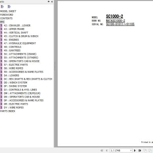 Hitachi SC1000-2 Parts Catalog WATASC1000-2