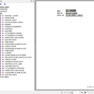 Hitachi SC1000HD Parts Catalog WATASC1000HD