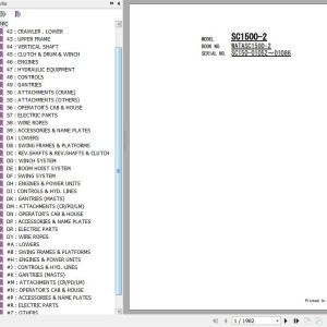 Hitachi SC1500-2 Parts Catalog WATASC1500-2