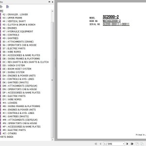 Hitachi SC2000-2 Parts Catalog WATASC2000-2