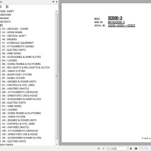 Hitachi SC500-3 Parts Catalog WATASC500-3