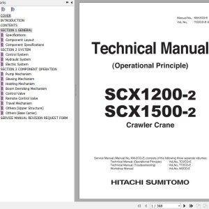 Hitachi SCX1200-2 SCX1500-2 Technical Manual Operational Principle TO2CD-E-00