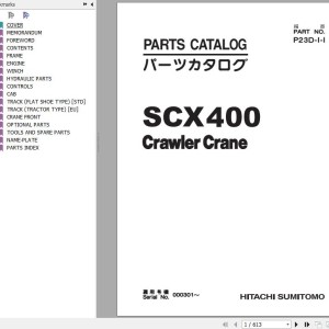 Hitachi SCX400 Parts Catalog P23D-1-1
