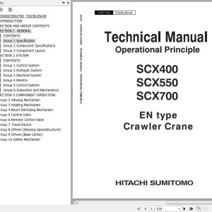 Hitachi SCX400 SCX550 SCX700 Technical Manual Operational Principle TO23K-EN-00