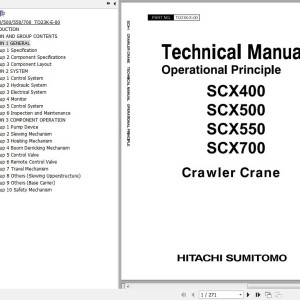 Hitachi SCX400 To SCX700 ISUZU Tier 3 Engine Techinical Manual Operational Principle TO23K-E-00